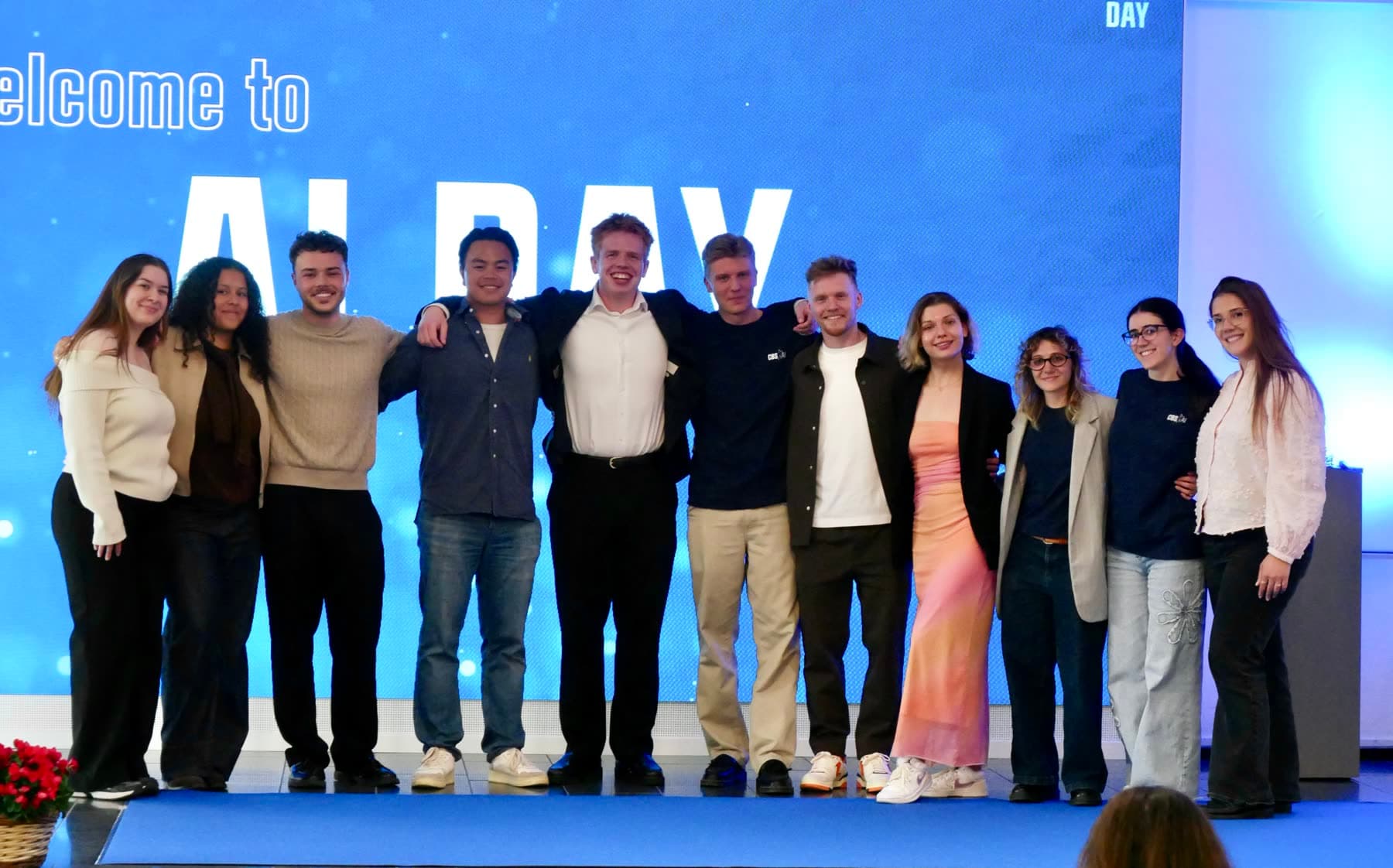 The CBS AI team on stage together at CBS AI Day